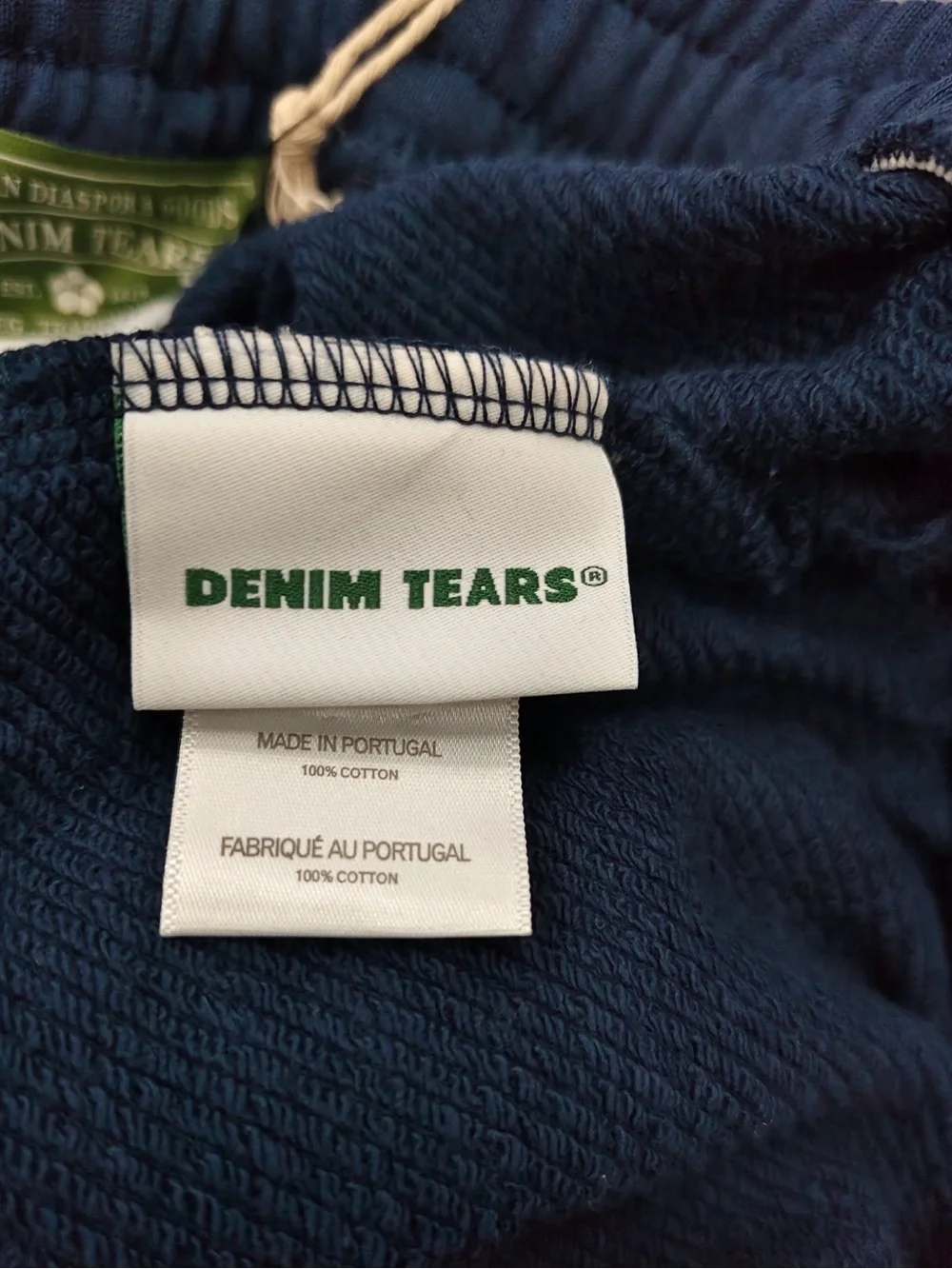 Denim Tears Navy Swarovski-Embellished Jean Shorts